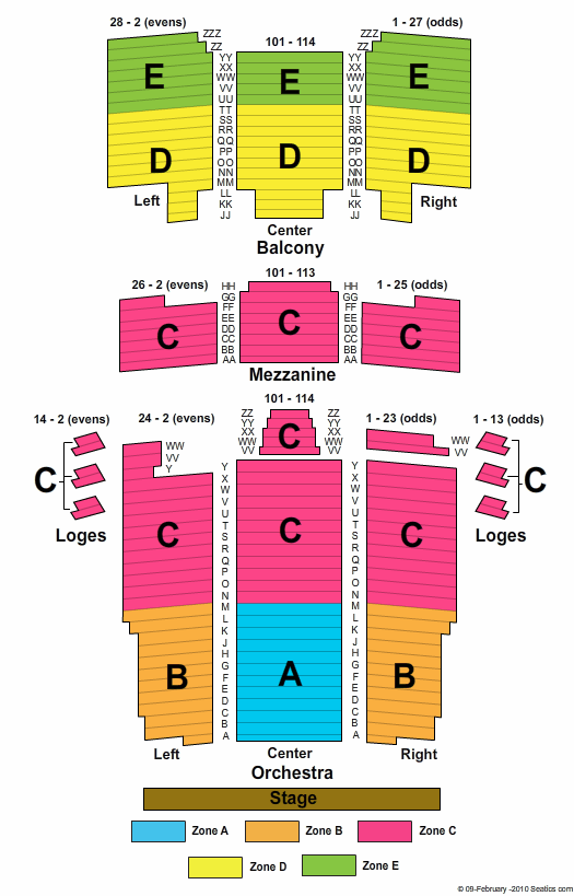 Barbara B Mann Performing Arts Hall Seating Chart